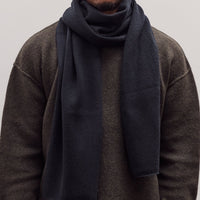 Long Wool Scarf, Navy