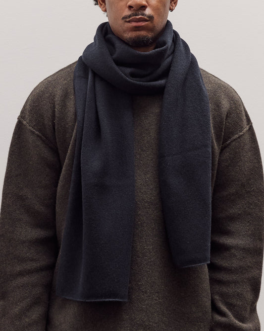 Long Wool Scarf, Navy