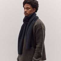 Long Wool Scarf, Navy