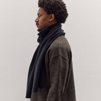 Long Wool Scarf, Navy