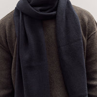 Long Wool Scarf, Navy
