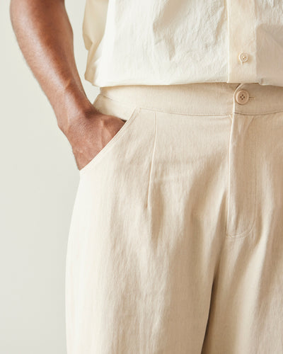 7115 Unisex Curve Legged Trouser, Oatmeal