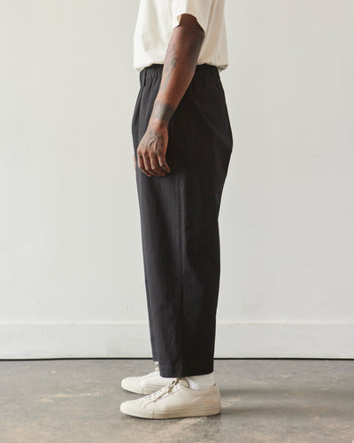 7115 Unisex Elastic Drop-Crotch Trousers, Black