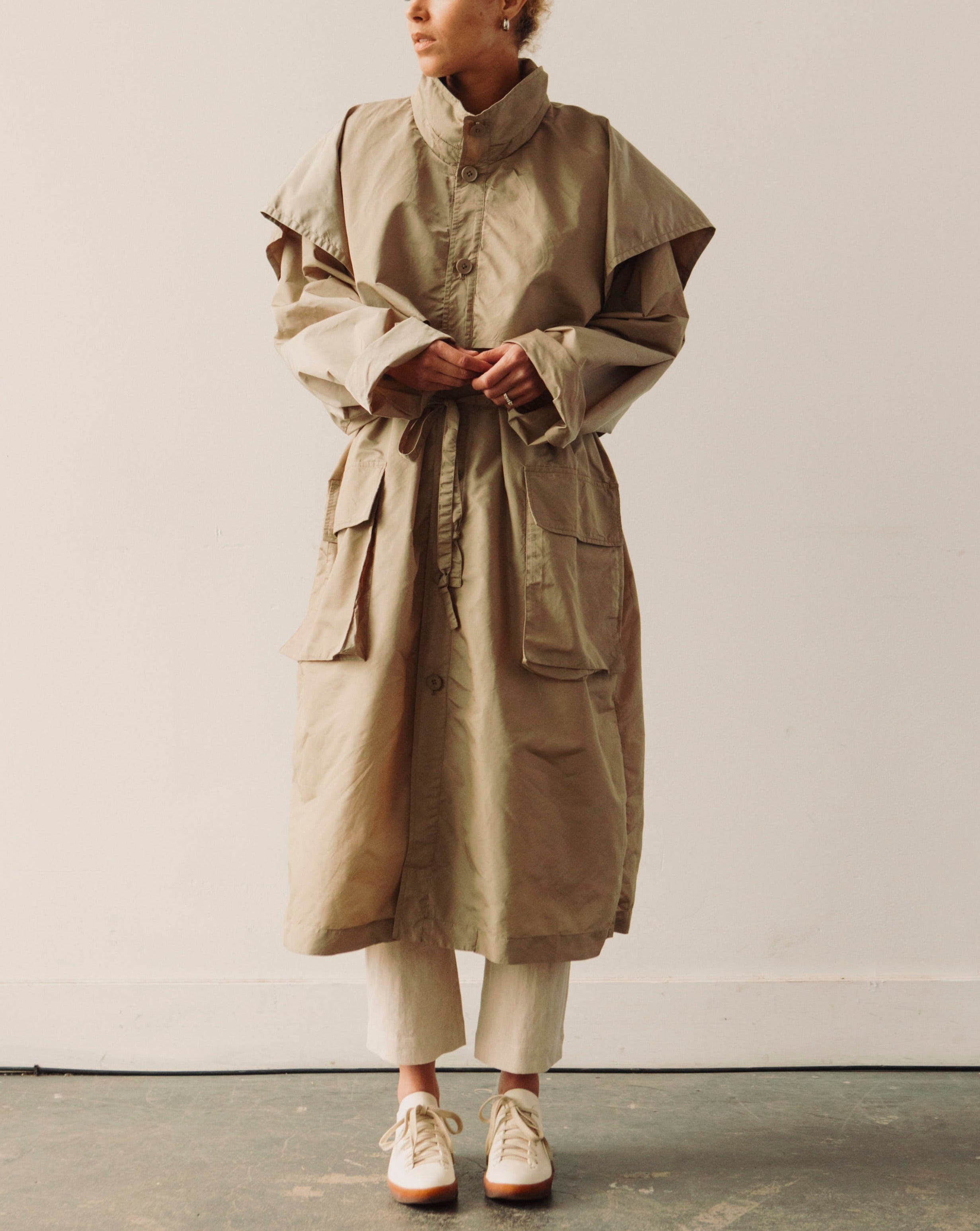 7115 Packable Rain Trench, Pistachio Gray – Glasswing