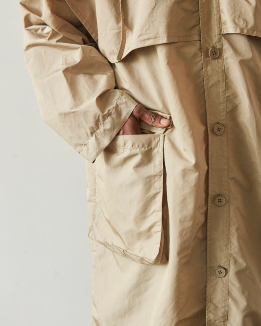 7115 Unisex Packable Rain Trench, Pistachio Gray