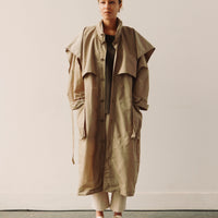 7115 Packable Rain Trench, Pistachio Gray