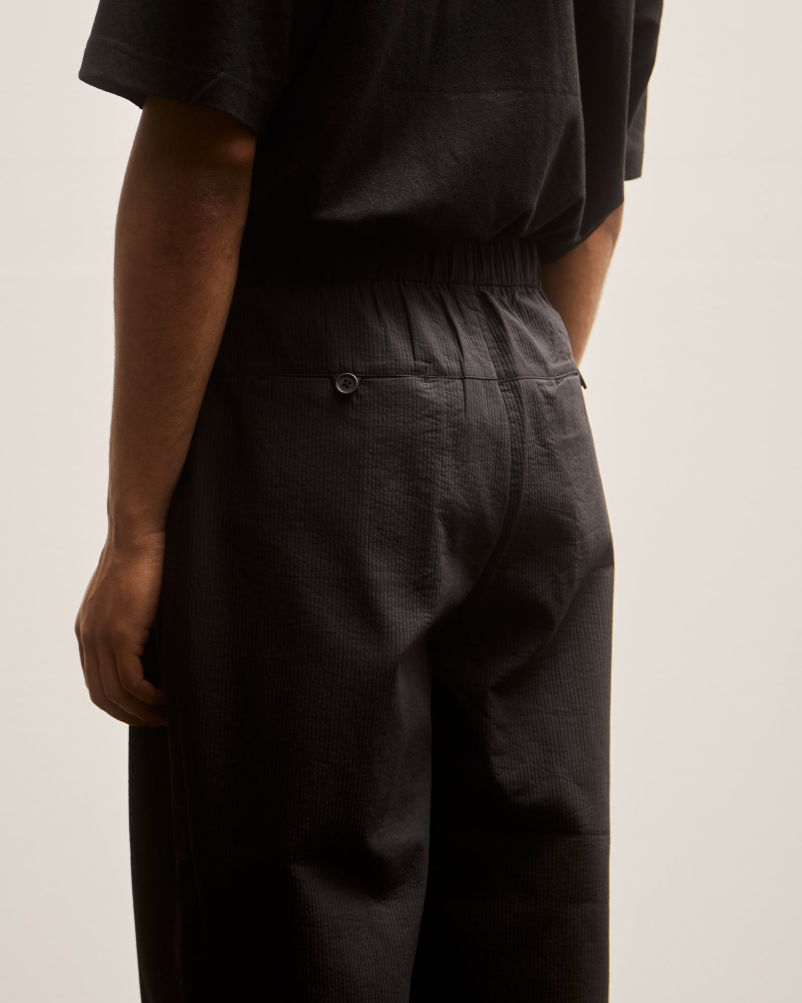 7115 Unisex Pleated Trouser, Black Stripe Edition