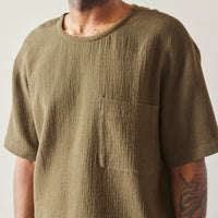 7115 Unisex Signature Pocket Tee, Deep Moss Gauze