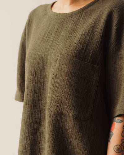 7115 Signature Pocket Tee, Deep Moss Gauze