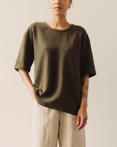 7115 Signature Pocket Tee, Deep Moss Gauze