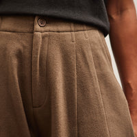 7115 Wool Pleated Trouser, Umber