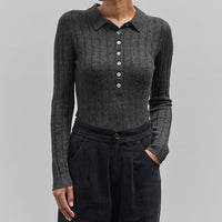 7115 Yak Collared Long Sleeves, Charcoal