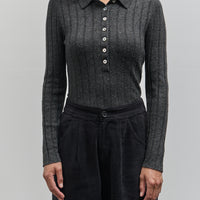 7115 Yak Collared Long Sleeves, Charcoal