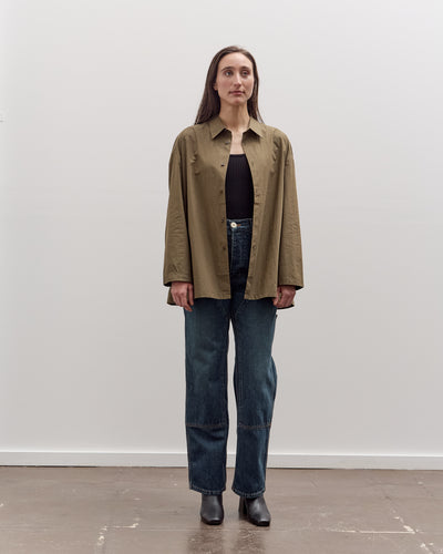 7115 by Szeki Papery 3/4 Button Down, Olive