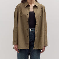 7115 by Szeki Papery 3/4 Button Down, Olive