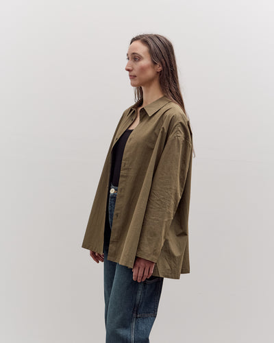 7115 by Szeki Papery 3/4 Button Down, Olive