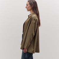 7115 by Szeki Papery 3/4 Button Down, Olive