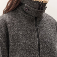 7115 by Szeki Blouson Short Coat, Heather Gray