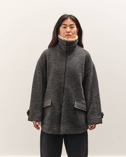 7115 by Szeki Blouson Short Coat, Heather Gray
