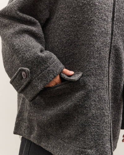 7115 by Szeki Blouson Short Coat, Heather Gray