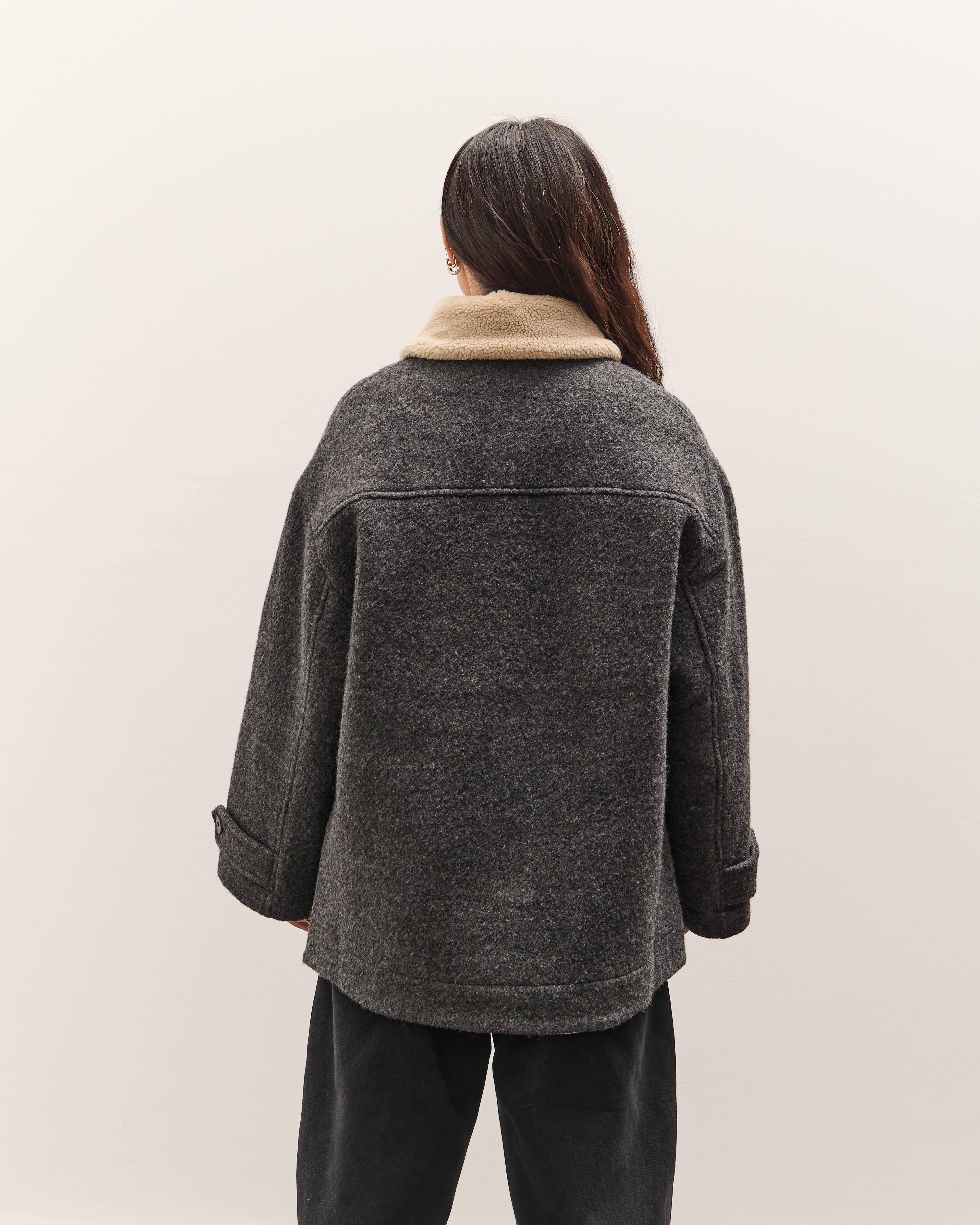 7115 by Szeki Blouson Short Coat, Heather Gray – Glasswing