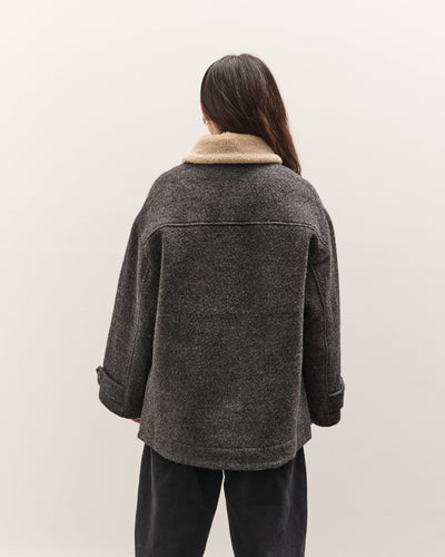 7115 by Szeki Blouson Short Coat, Heather Gray