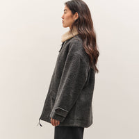 7115 by Szeki Blouson Short Coat, Heather Gray