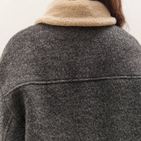 7115 by Szeki Blouson Short Coat, Heather Gray