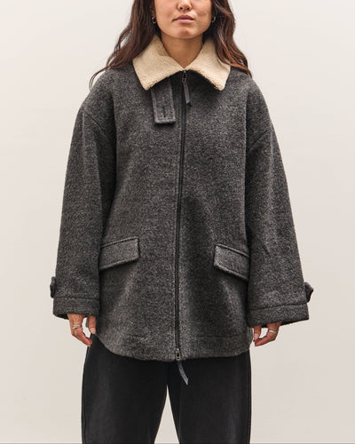 7115 by Szeki Blouson Short Coat, Heather Gray