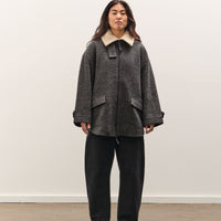 7115 by Szeki Blouson Short Coat, Heather Gray