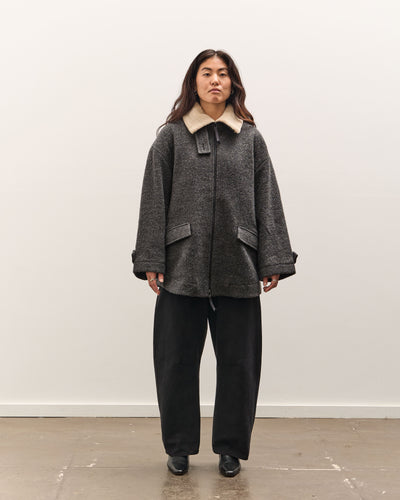 7115 by Szeki Blouson Short Coat, Heather Gray