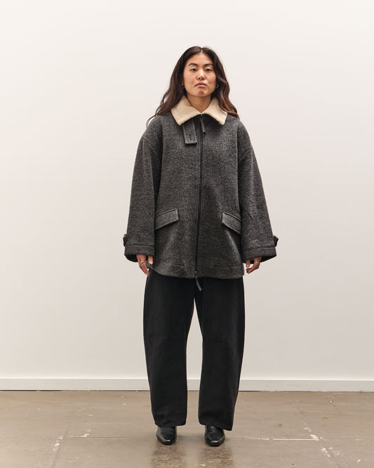 7115 by Szeki Blouson Short Coat, Heather Gray