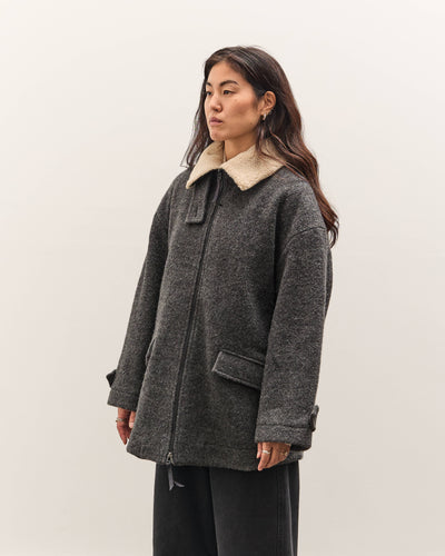 7115 by Szeki Blouson Short Coat, Heather Gray