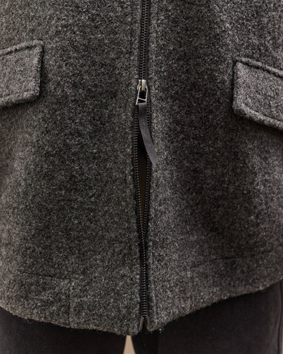7115 by Szeki Blouson Short Coat, Heather Gray