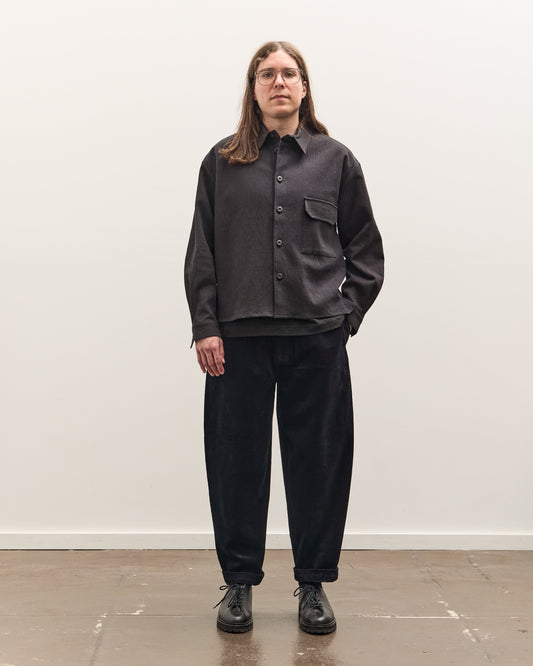 7115 by Szeki Corduroy Elastic Pull-Up Trouser Unisex, Black