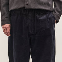 7115 by Szeki Corduroy Elastic Pull-Up Trouser Unisex, Black