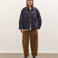 7115 by Szeki Corduroy Elastic Pull-Up Trouser Unisex, Sepia Brown
