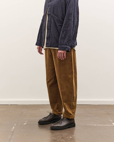 7115 by Szeki Corduroy Elastic Pull-Up Trouser Unisex, Sepia Brown