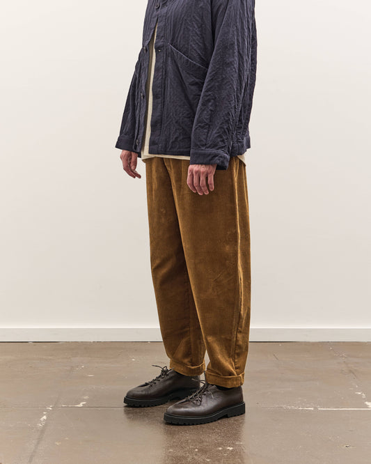 7115 by Szeki Corduroy Elastic Pull-Up Trouser Unisex, Sepia Brown