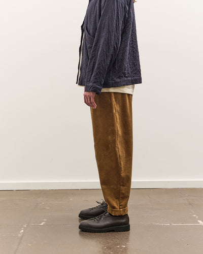 7115 by Szeki Corduroy Elastic Pull-Up Trouser Unisex, Sepia Brown