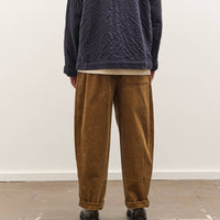 7115 by Szeki Corduroy Elastic Pull-Up Trouser Unisex, Sepia Brown