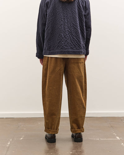 7115 by Szeki Corduroy Elastic Pull-Up Trouser Unisex, Sepia Brown