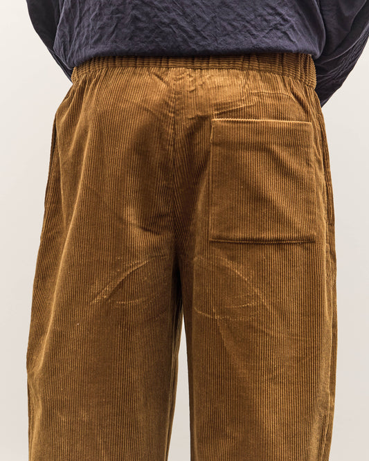 7115 by Szeki Corduroy Elastic Pull-Up Trouser Unisex, Sepia Brown