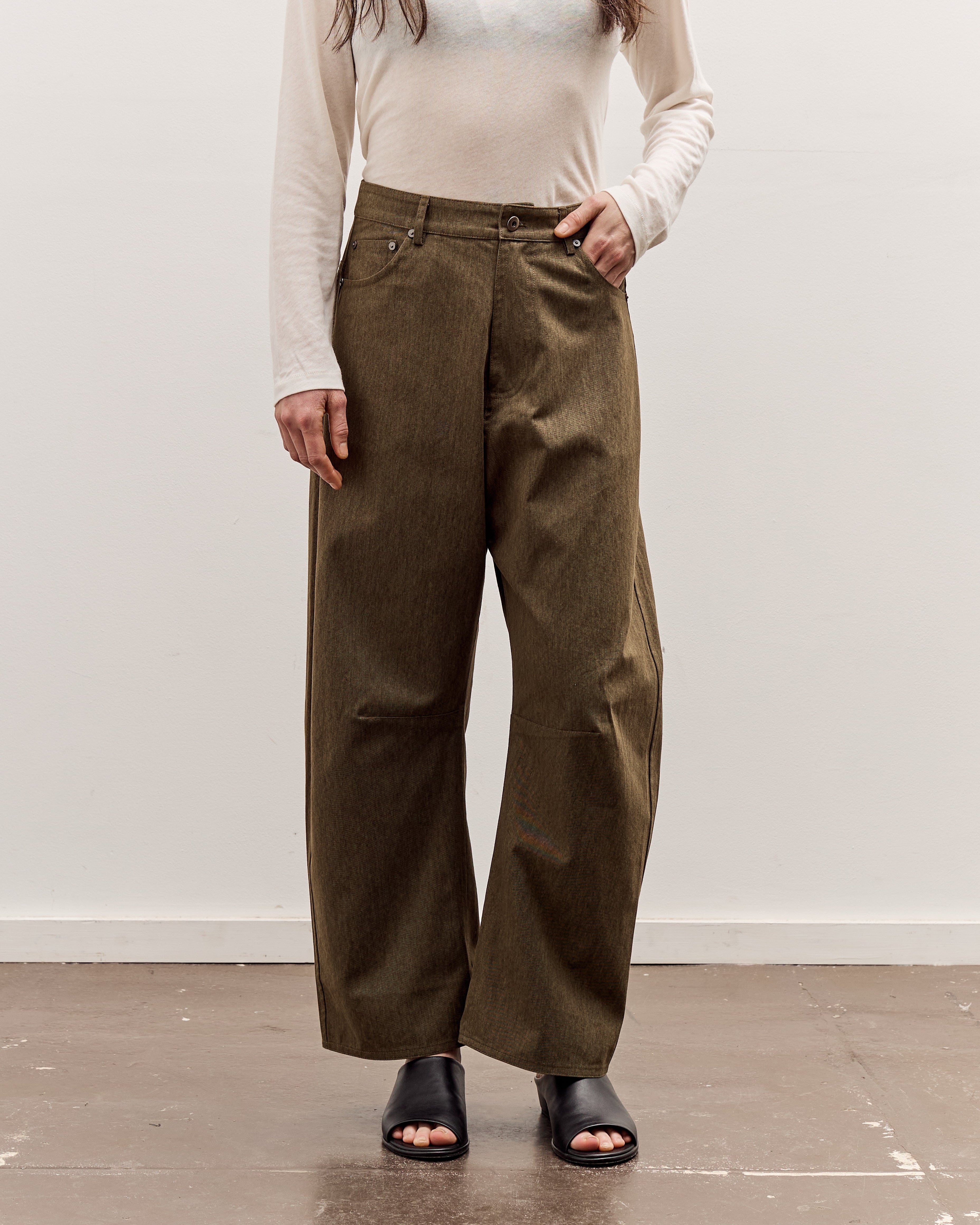パンツ the crooked tailor handmade M47 trousers 7115 by Szeki Curve Legged Work Trouser, Olive Green – Glasswing