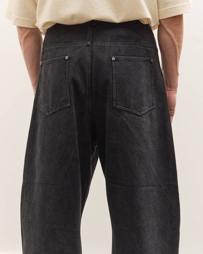 7115 by Szeki Curved Legged Work Trouser Unisex, Washed Black