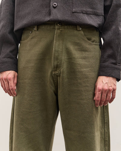 7115 by Szeki Curved Legged Work Trouser Unisex, Washed Olive