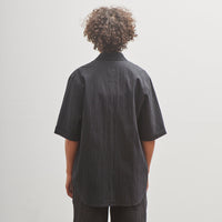 7115 by Szeki Double Pocket Shirt, Textured Black