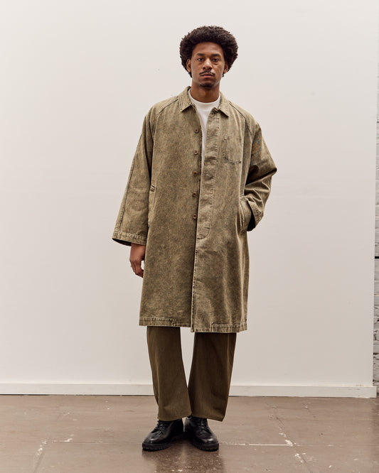 7115 by Szeki Fall Duster Unisex, Spotted Washed Olive