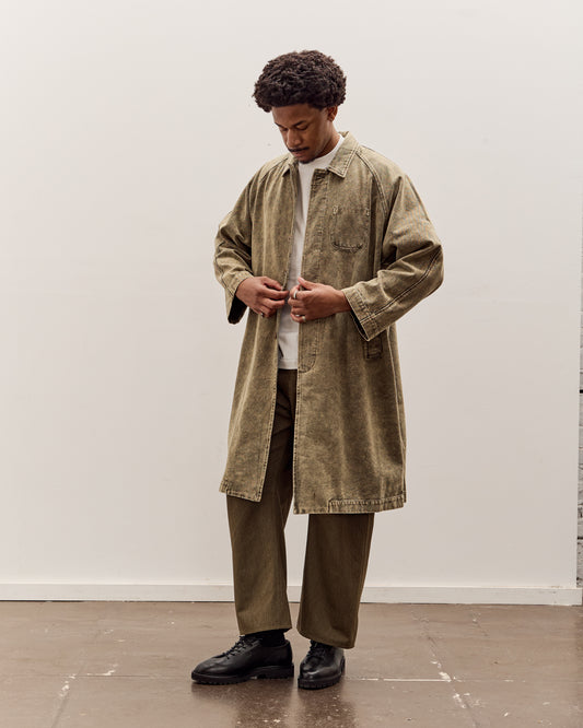 7115 by Szeki Fall Duster Unisex, Spotted Washed Olive