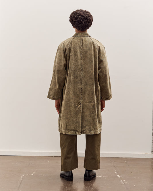 7115 by Szeki Fall Duster Unisex, Spotted Washed Olive